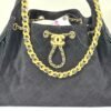 Chanel 25C Black Suede Maxi Pockets Small Hobo Bag