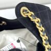 Chanel 25C Black Suede Maxi Pockets Small Hobo Bag