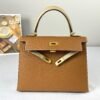 Hermès Gold and Trench Epsom Kelly 25 with Gold Hardware