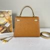 Hermès Gold and Trench Epsom Kelly 25 with Gold Hardware