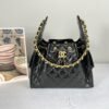 Chanel 25C Black Small Maxi Pockets Hobo Bag