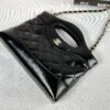 Chanel 25P Black Shiny Lambskin Nano 31