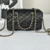 Chanel 25P Black Caviar Bowling Bag