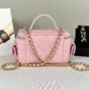 Chanel 25P Pink Caviar Top Handle Vanity with Chain