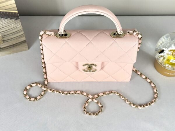 Chanel 25S Pink Caviar Small Retro Twist Flap Bag