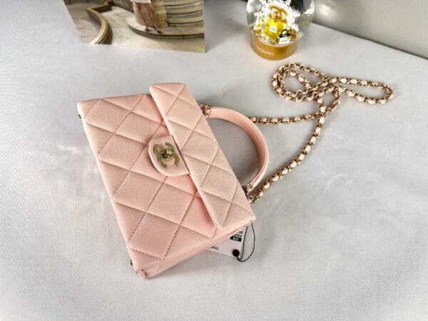 Chanel 25S Pink Caviar Small Retro Twist Flap Bag