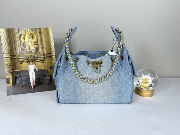 Chanel 25S Light Blue Denim Small 25 Bag