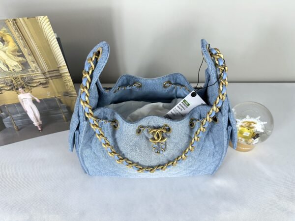 Chanel 25S Light Blue Denim Small 25 Bag