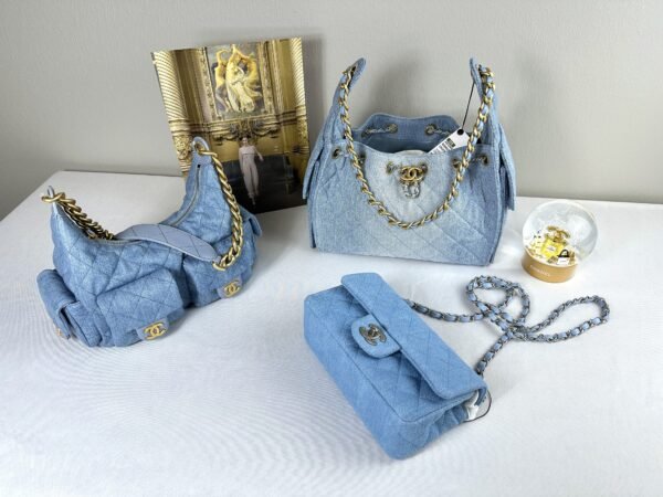 Chanel 25S Light Blue Denim Small 25 Bag