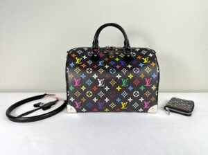 LV and Murakamsi Black Multicolor Speedy 30