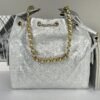 Chanel 25S Silver Caviar Medium 25 Bag
