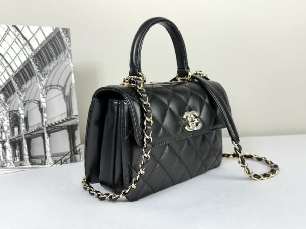 Chanel 25S Black Lambskin Mini Trendy CC