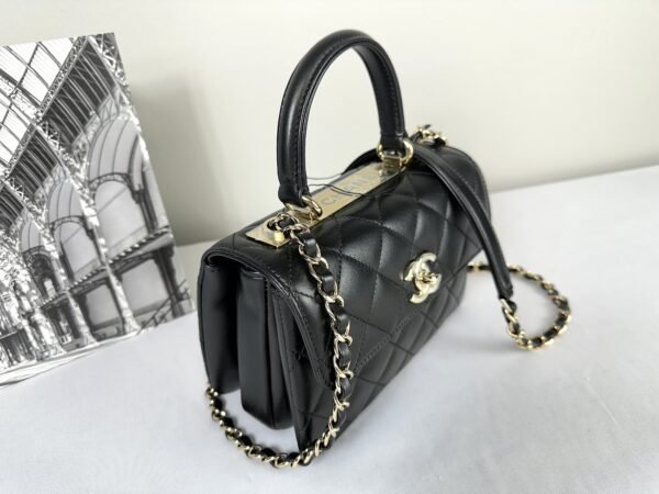 Chanel 25S Black Lambskin Mini Trendy CC