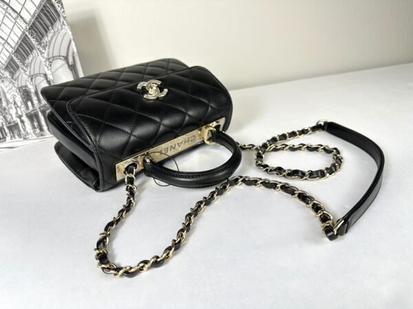 Chanel 25S Black Lambskin Mini Trendy CC
