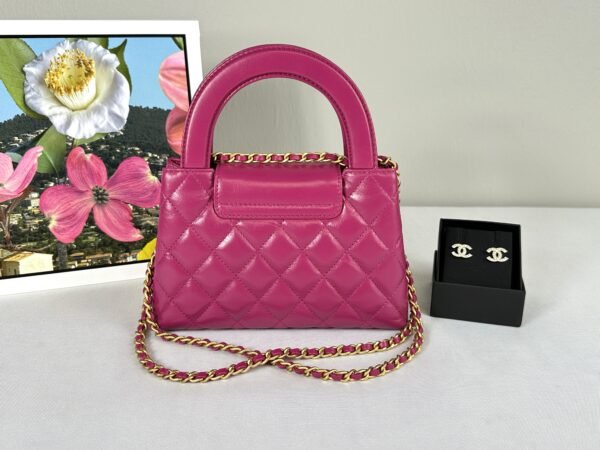 Chanel 24A Fuchsia Shiny Calfskin Kelly Bag