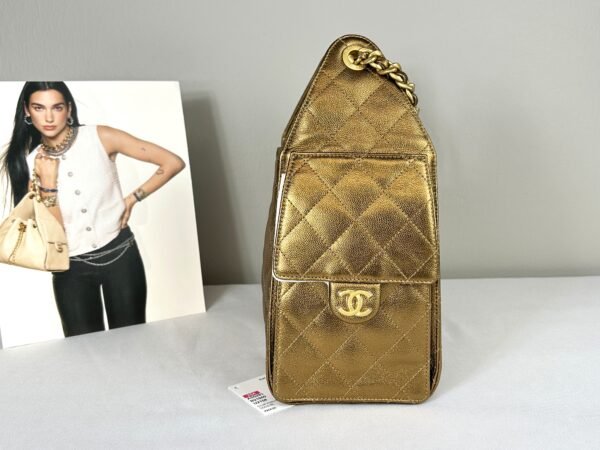 Chanel 25A Dark Gold Caviar Small 25 Bag