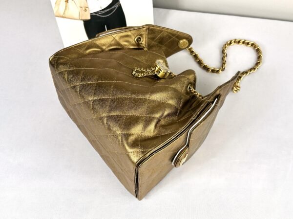 Chanel 25A Dark Gold Caviar Small 25 Bag
