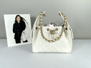 Chanel 25A White Caviar Small 25 Bag