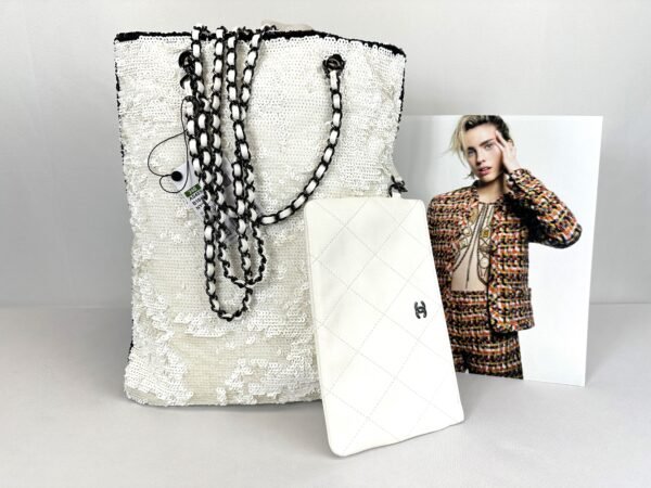 Chanel Super Rare Panda Sequins Tote Bag (15"x 11.5"x 2")