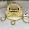 Chanel 25A Gold Calfskin Nano Kelly