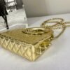 Chanel 25A Gold Calfskin Nano Kelly