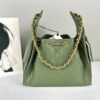 Chanel 25A Green Caviar Small 25