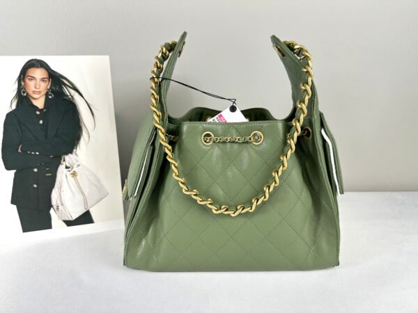Chanel 25A Green Caviar Small 25