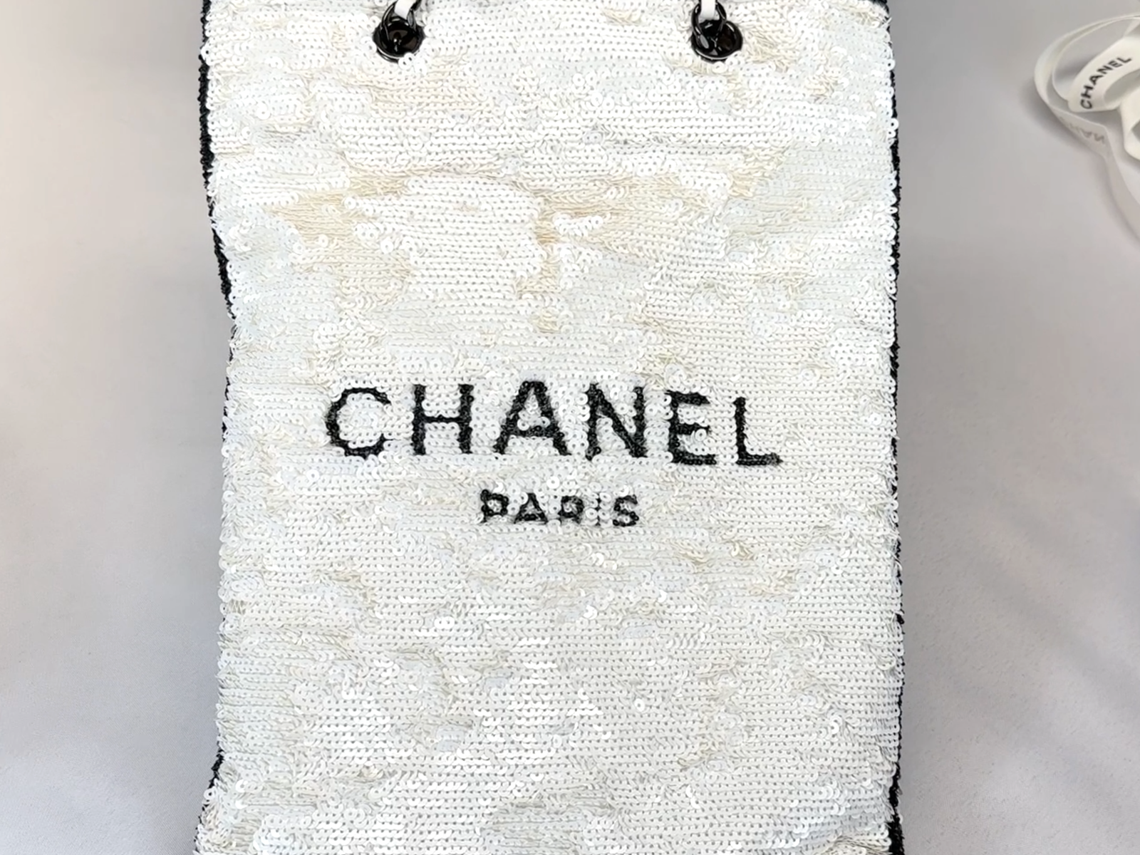 Chanel Super Rare Panda Sequins Tote Bag (15"x 11.5"x 2")