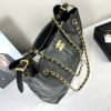 Chanel 25A Black Calfskin Small Shopping Tote