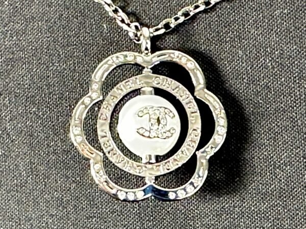 Chanel 24K Camellia Pendant Necklace