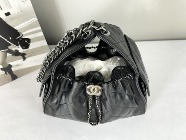 Chanel 26C Black Caviar Small 25 with Ruthenium Hardware