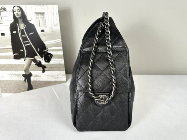 Chanel 26C Black Caviar Small 25 with Ruthenium Hardware