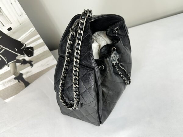 Chanel 26C Black Caviar Small 25 with Ruthenium Hardware