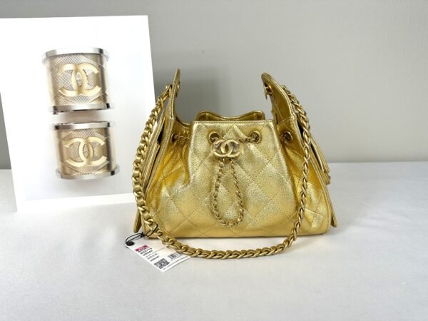 Chanel 26C Gold Caviar Mini 25