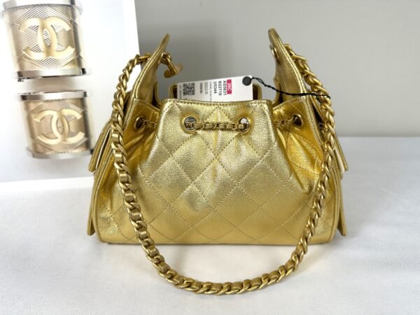 Chanel 26C Gold Caviar Mini 25