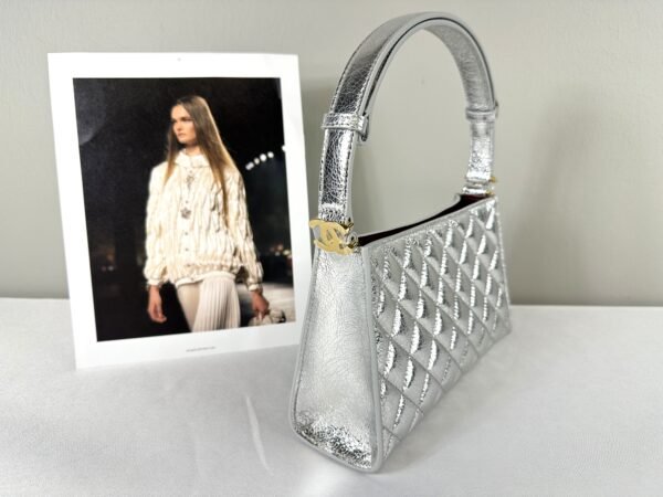 Chanel 26X Silver Hobo Bag