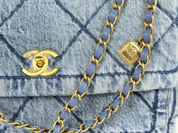 Chanel 25K Light Blue Denim Hobo Bag