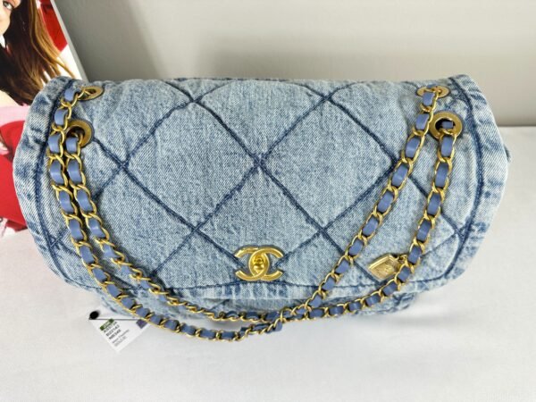 Chanel 25K Light Blue Denim Hobo Bag