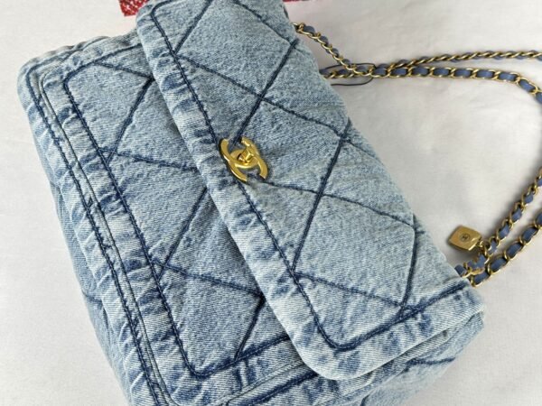 Chanel 25K Light Blue Denim Hobo Bag