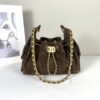Chanel 26P Dark Brown Suede Mini 25