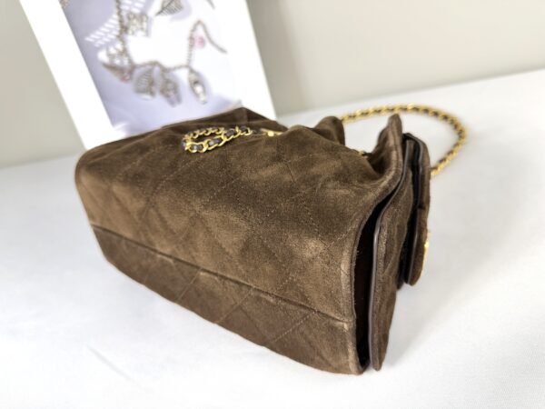Chanel 26P Dark Brown Suede Mini 25