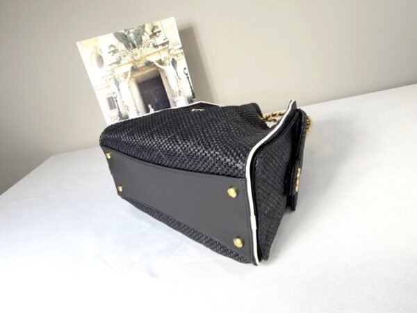 Chanel 26P Black Raffia Small 25 Bag