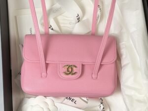 Chanel 26S Pink Caviar Preppy Coco Small Size Flap Bag