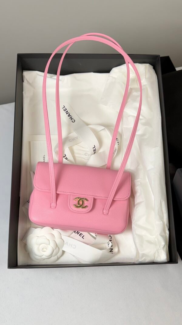 Chanel 26S Pink Caviar Preppy Coco Small Size Flap Bag