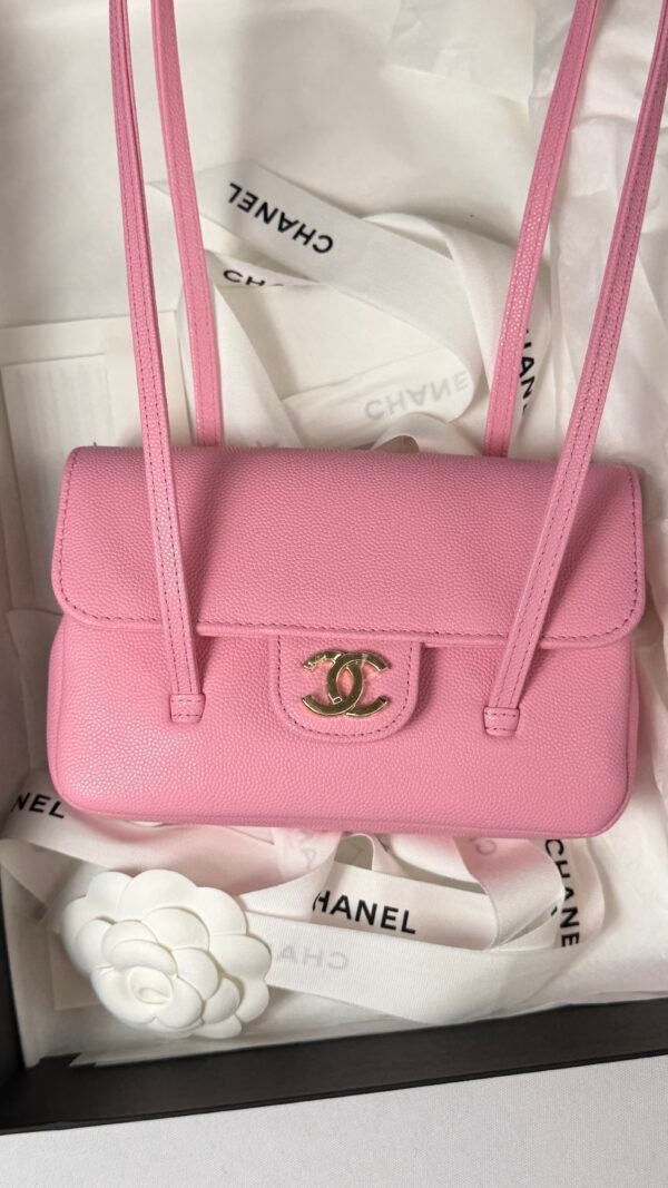 Chanel 26S Pink Caviar Preppy Coco Small Size Flap Bag