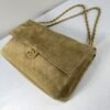 Chanel 26S Beige Suede Maxi Flap Bag